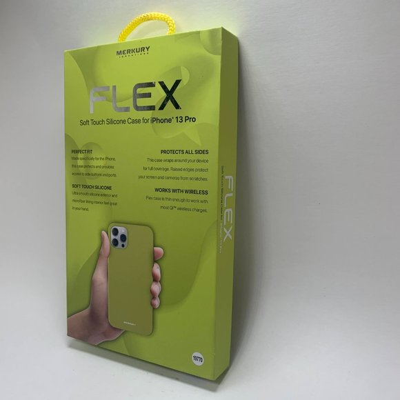 Merkury Flex Soft Touch Silicone Case for iPhone 13 Pro Lime Green - Picture 3 of 3